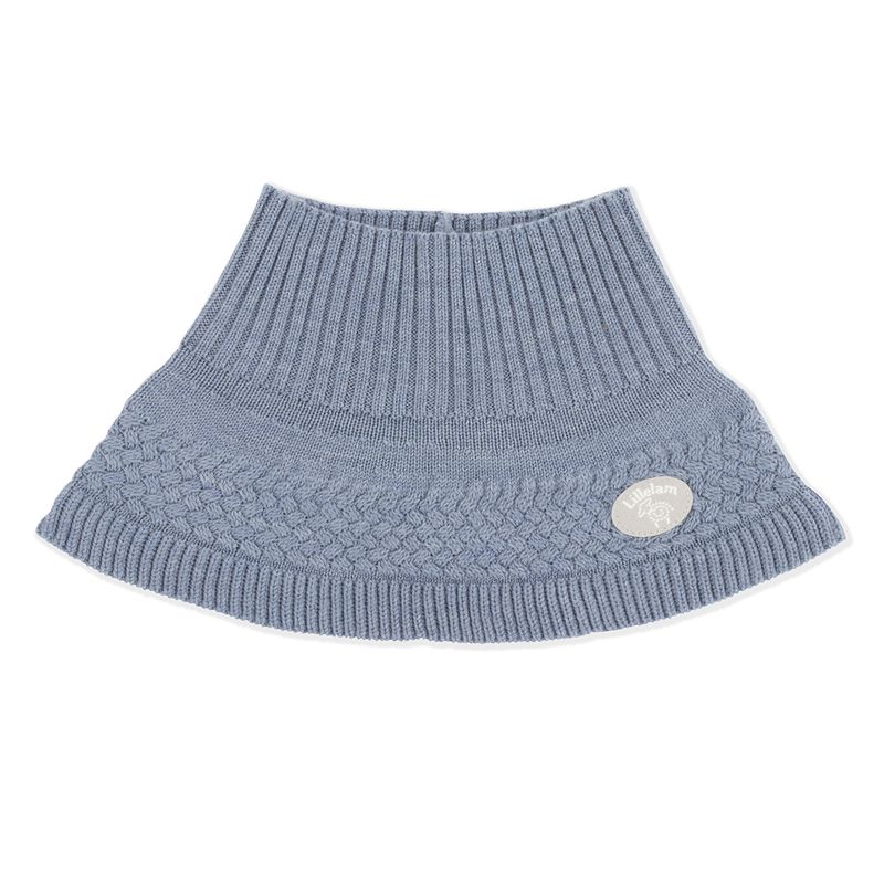 Lillelam - Hals i ull Basic Mellomblå