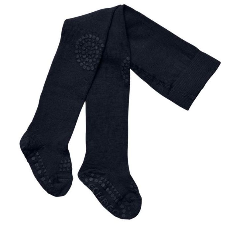 Go Baby Go - Antiskli krabbesokker i ull Midnight blue