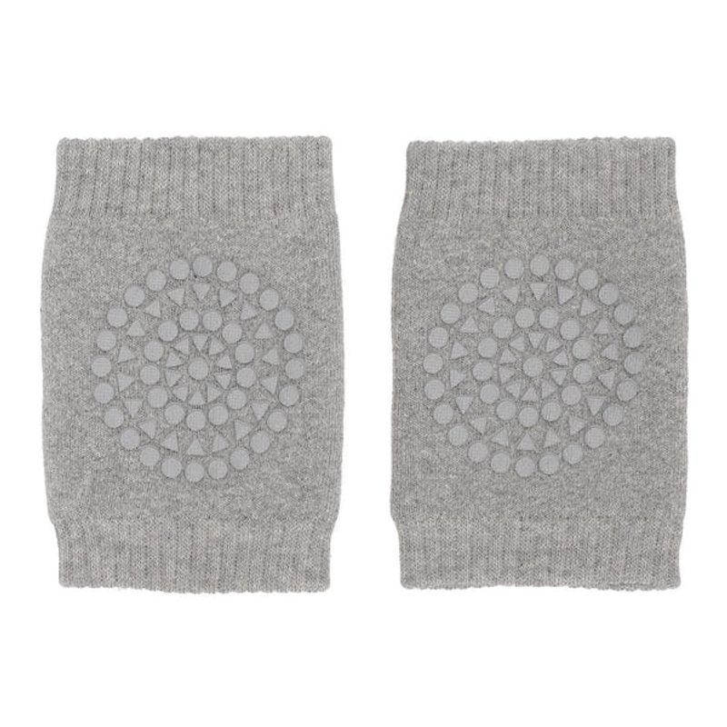 GoBabyGo - Antiskli knebeskyttere i bomull Grey Melange