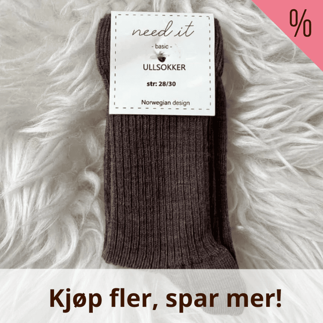 Hovedbilde Need it <3 Sokker i merinoull Varm brun