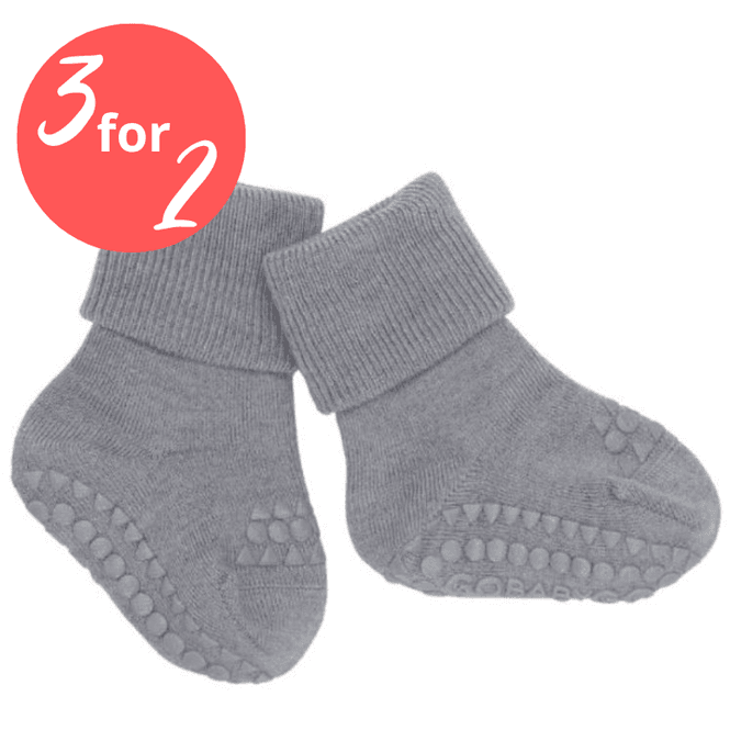 Hovedbilde Antiskli krabbesokker i ull Grey Melange